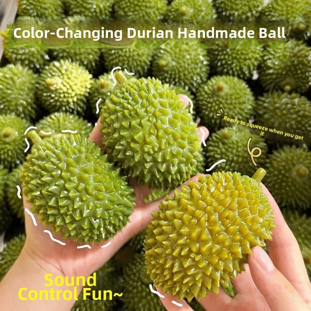 Crunchy Simulated Durian Squeeze Soft Color-Changing Crackling Durian Squishy Comfortable Anxiety Relief TPR Fidget
