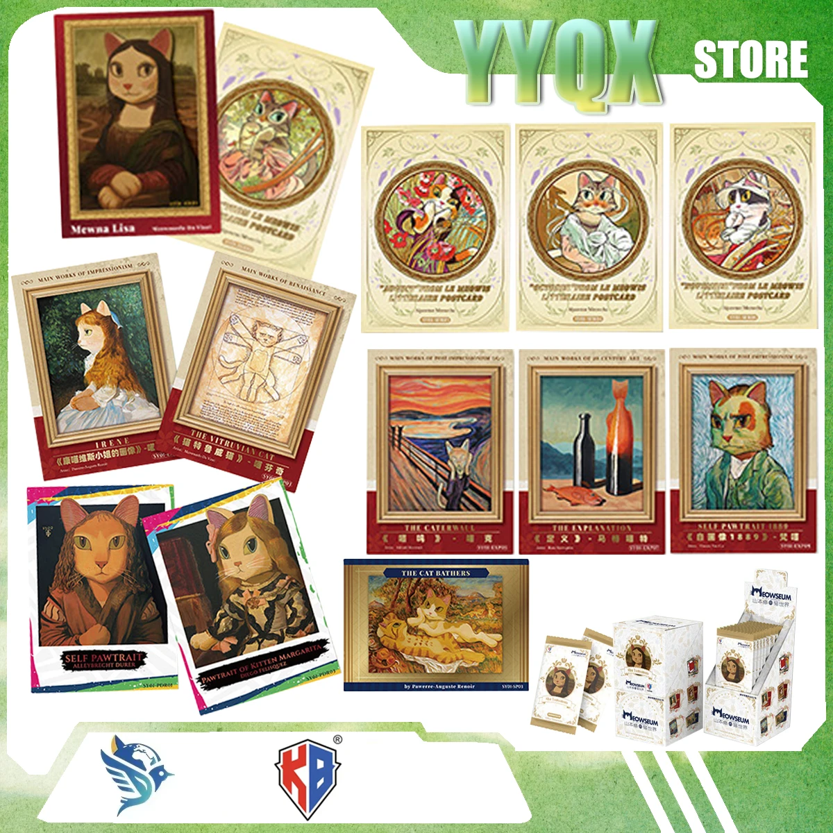 

KABAO 2026 НОВАЯ коллекция карточек CAT ART: анимация, мультфильмы, комиксы, сюрприз-подарки, милые игры, украшения, редкие модные игрушки