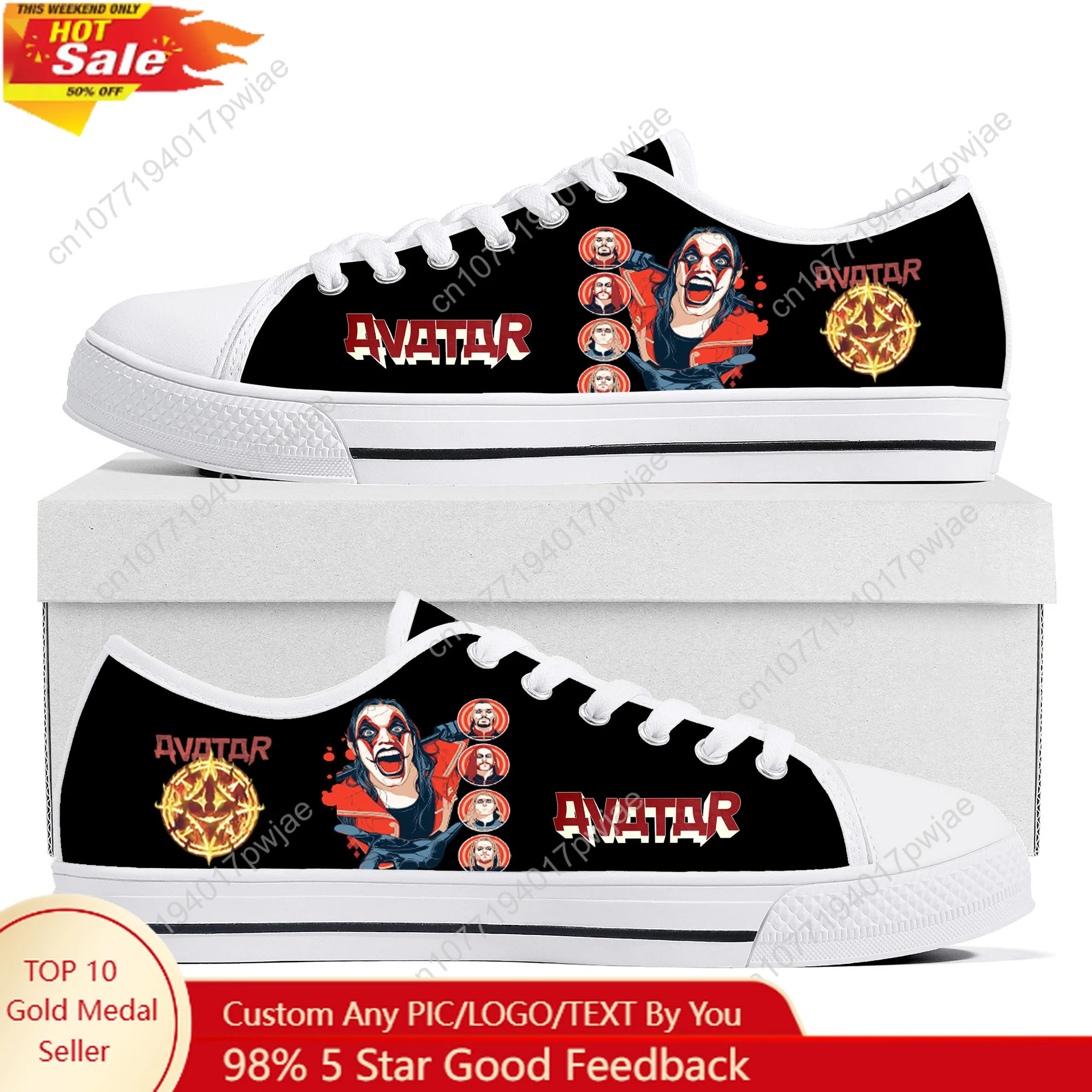 

Avatar Rock Band Low Top Lightweight Sneakers Mens Womens Teenager Canvas Sneaker Casual Couple Hiking Lightweight Shoes