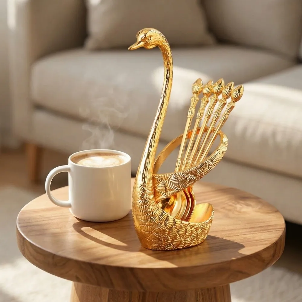 Elegant Swan Tableware Set 4