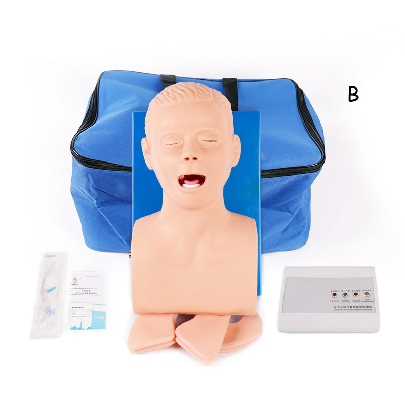 PVC Adult Intubation Manikin Teaching Model, Airway Management Trainer Tracheal Intubation Training Simulator Model, Science Lab