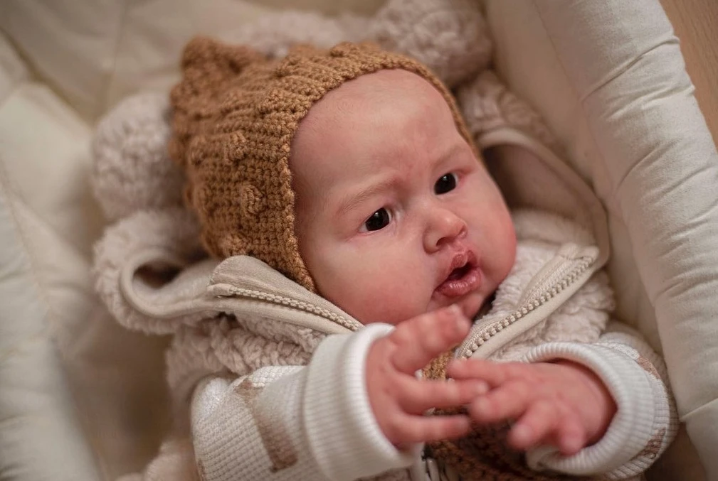 NPK 24'' Handmade High Quality Blue Sparrow Lifelike Reborn Toddler Body 3D Skin with Visible Veins Collectible Art Doll