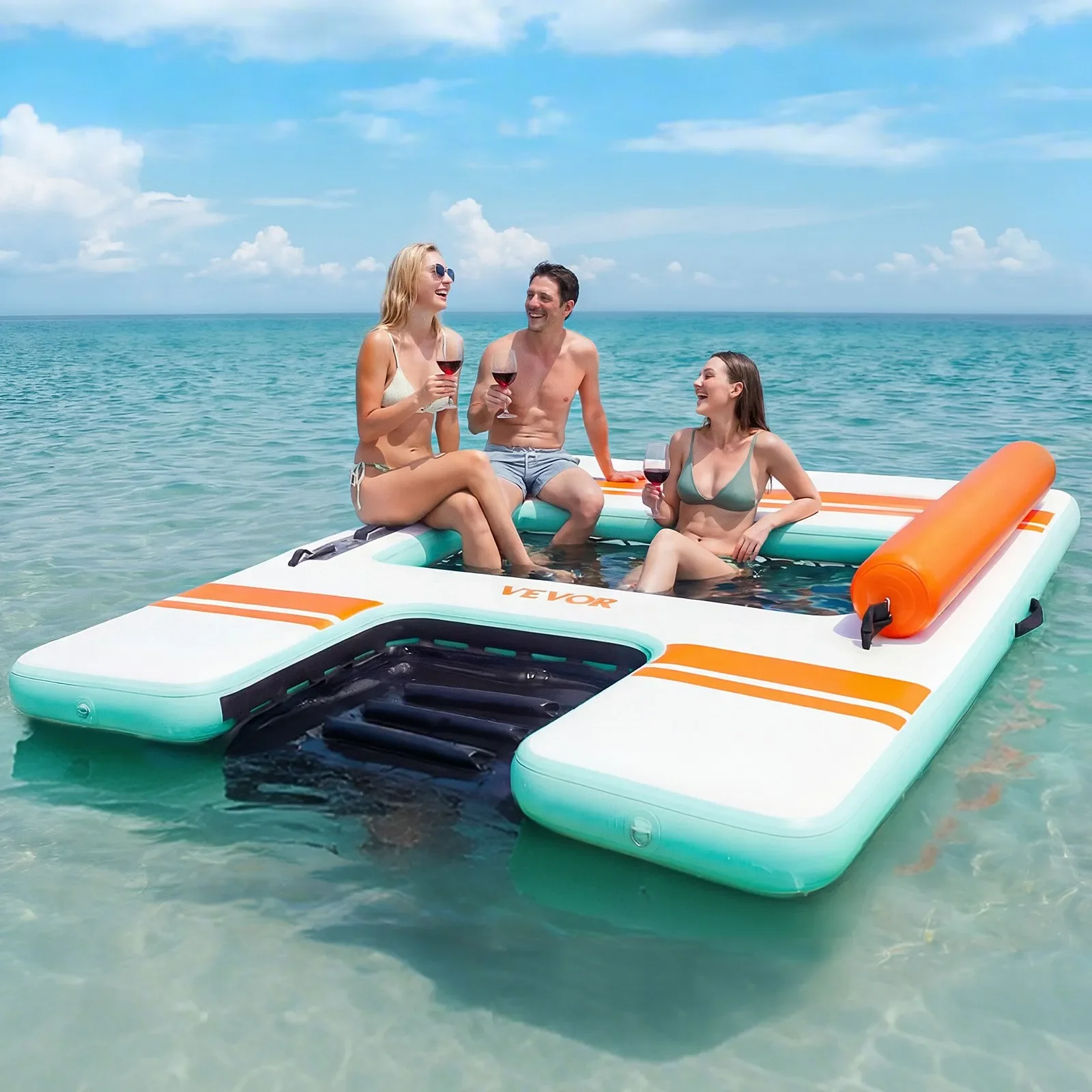High Quality Custom Logo Inflatable Water Ramps for Dogs Durable Drip Sew Joints Ladders for Dogs Climbing Platforms