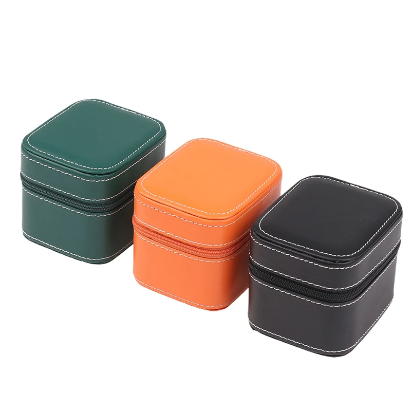 

(YY) 1 шт. 2025 Новая автомобильная коробка для часов из искусственной кожи, деловые карманные часы, портативная модная упаковка на молнии, коробка для хранения модных аксессуаров