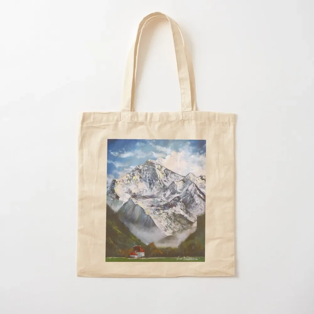 

Jungfrau mountain. Swiss Alps Tote Bag bag for beach Big bag women Customizable tote luxury women