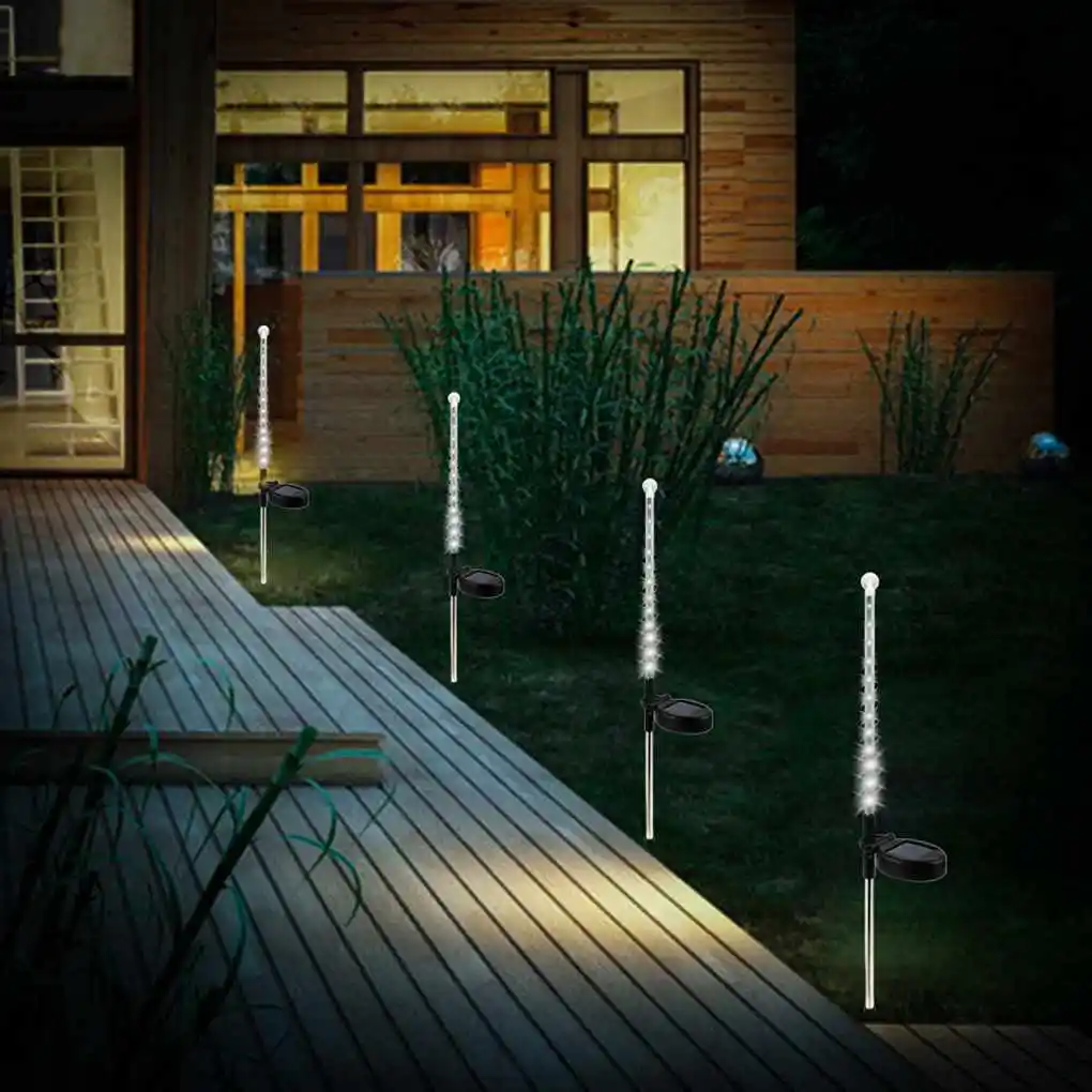 2Pcs/set Solar Lights LED Falling Rain Meteor Shower Lights Christmas Tree Halloween Holiday Party Wedding Garden Decoration
