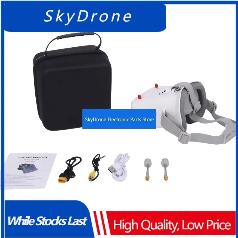 SkyDEl1pcs New DMKR 008D PRO FPV Goggles 5.8G 40ch Built-in DVR 3.7V/2000mAh Battery 4.3Inch HD LCD Monitor For Beginners Racing