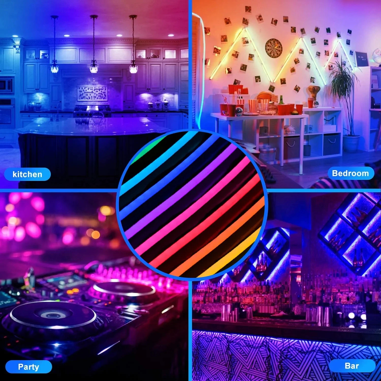 Neon Light RGB LED Strip 5V USB 1M Remote Control Tape Room Decor 108Leds/M TV Backlight Waterproof SMD 3535 Flexible Tape Light