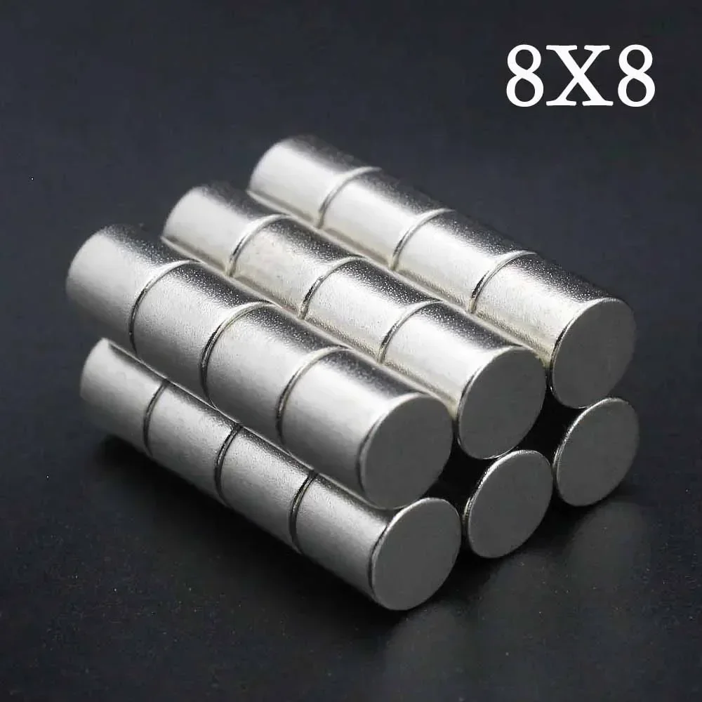 3/5/8/12/15Pcs 8x8 Neodymium Magnet 8mm x 8mm N35 NdFeB Round Super Powerful Strong Permanent Magnetic imanes Disc 8*8