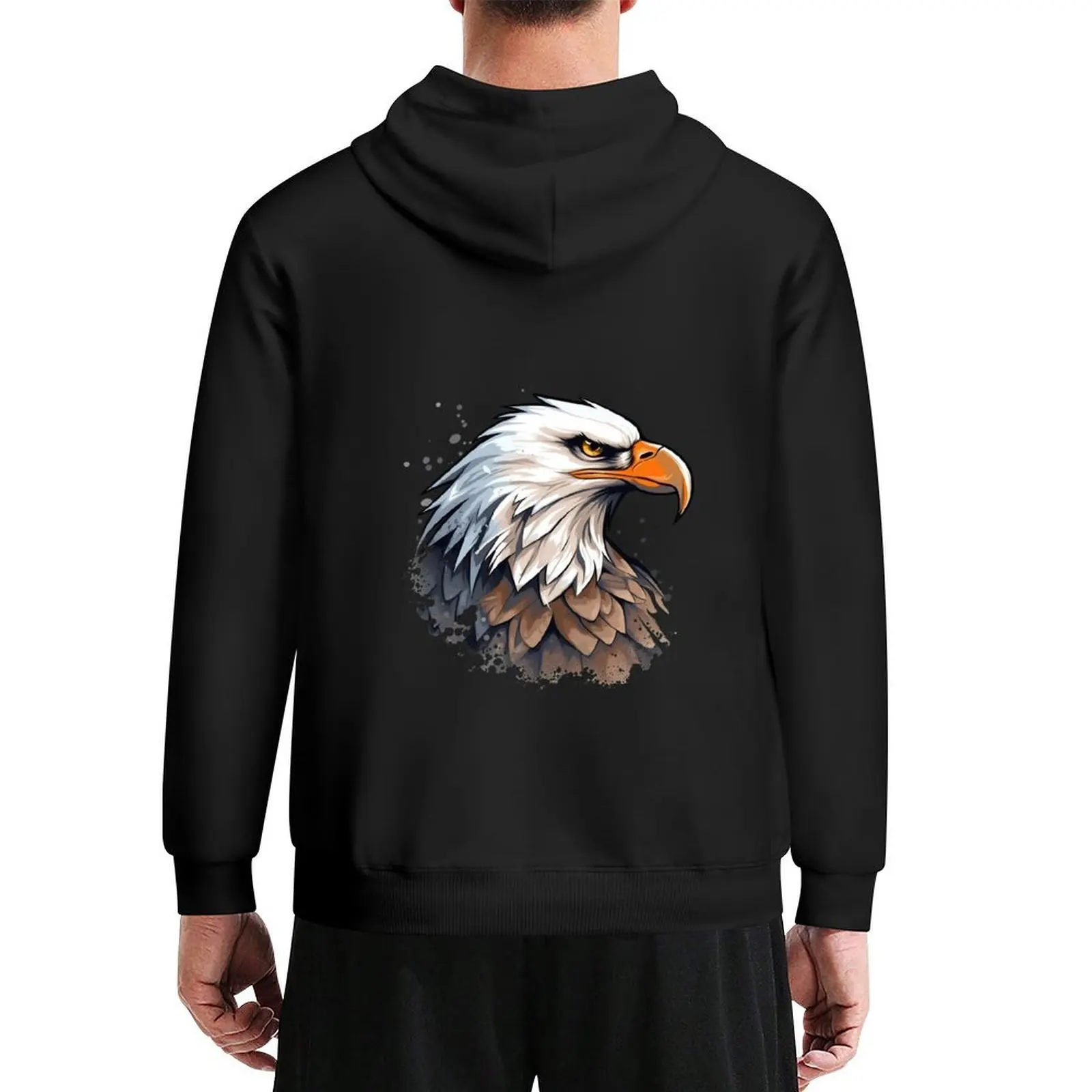 

Eagle Head in Bold Logo Style Illustration Hoodie men's sweat-shirt set mens designer clothes hoodies for men