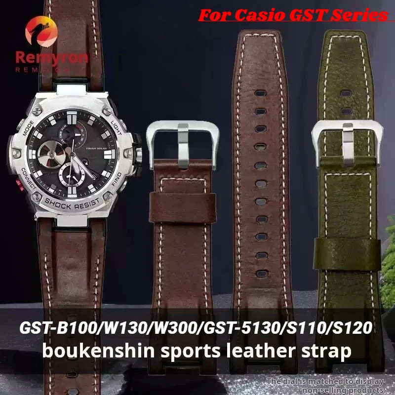 

Для Casio G-SHOCK MTG-B1000 GST-B100 S130 S110 S120 S310 W130L 400G W300 кожаный ремешок для часов нейлоновый холст ремешок для часов аксессуары