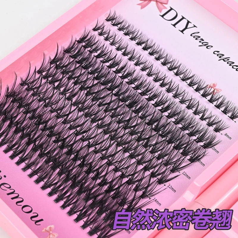 New in 30D Large-capacity Double Eyelid Ten Rows of Hot-melt Hair Glue Tweezers Set False Eyelashes Single Tuft Eyelashes
