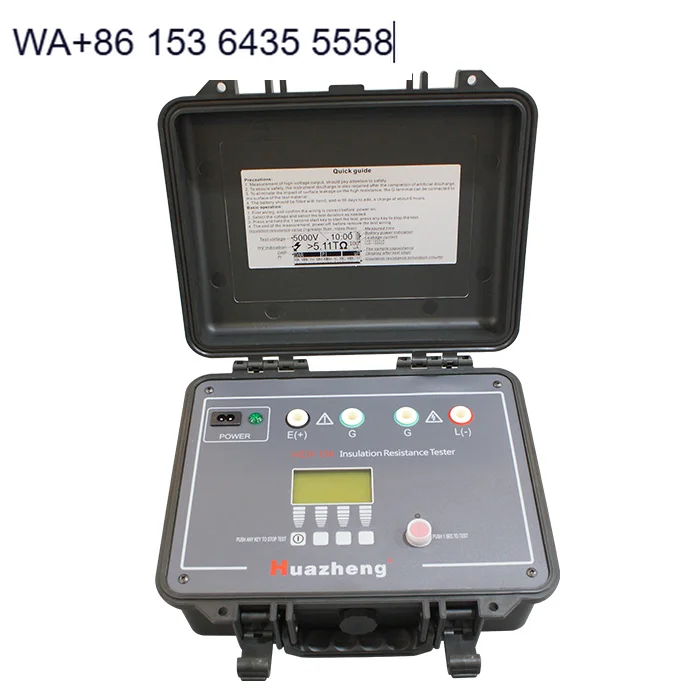 Huazheng High Voltage Digital Display 15Kv Megohm Meter Electric  Insulation Resistance Tester