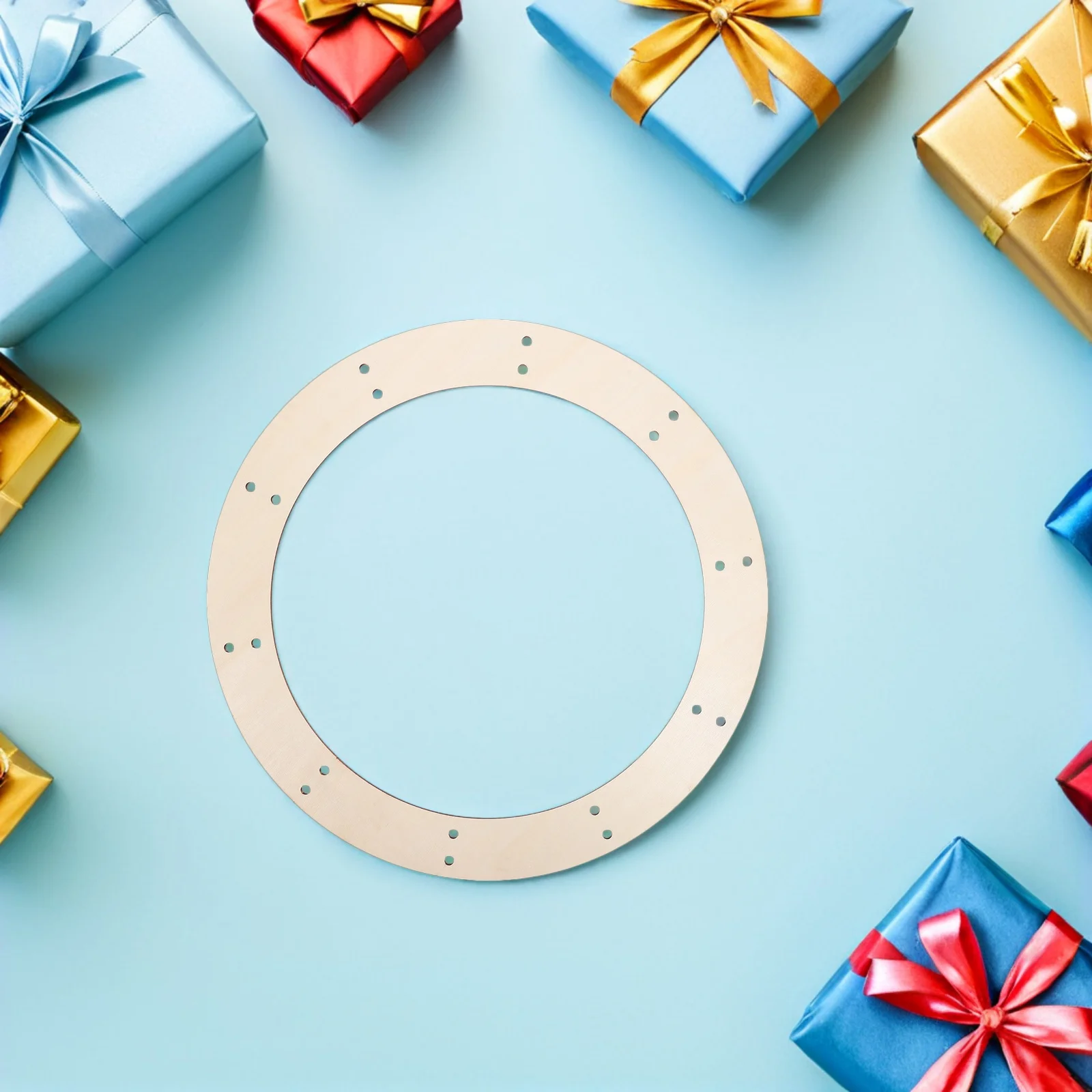 

10Pcs Wooden Wreath Frame Ring Natural Wood Round Unfinished Floral Hoop for Christmas Easter Wedding DIY Holiday Wreath Making