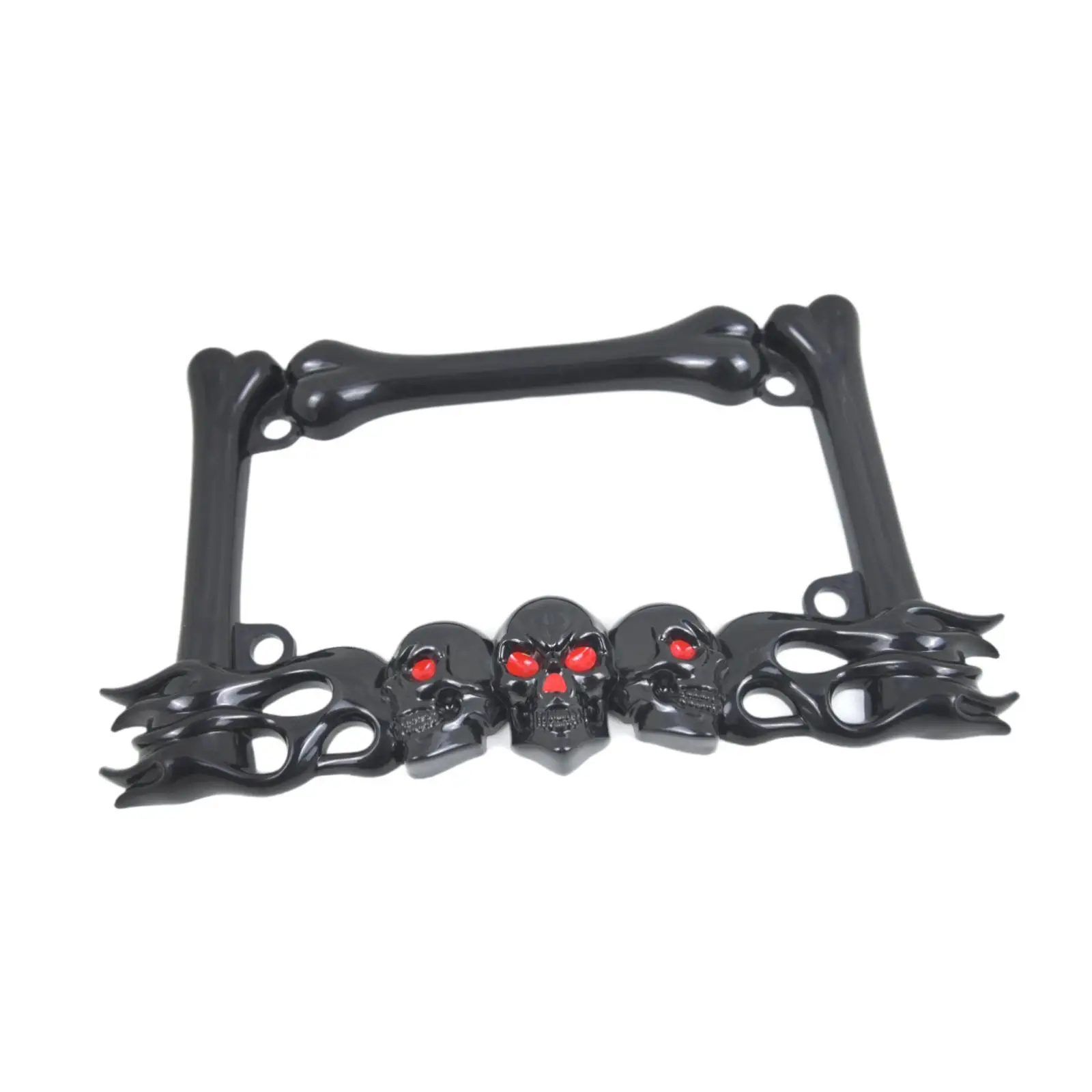 Skull Design Motorcycle License Plate Frame Universal Plastic Frame for Electric Bike Motorbike Number Plate Installation