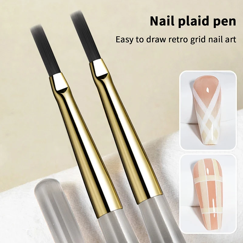Ensemble de pinceaux de peinture acrylique pour Nail Art, outils de manucure de conception à faire soi-même, brosse de ligne de dessin pour Nail Art, 3 pièces