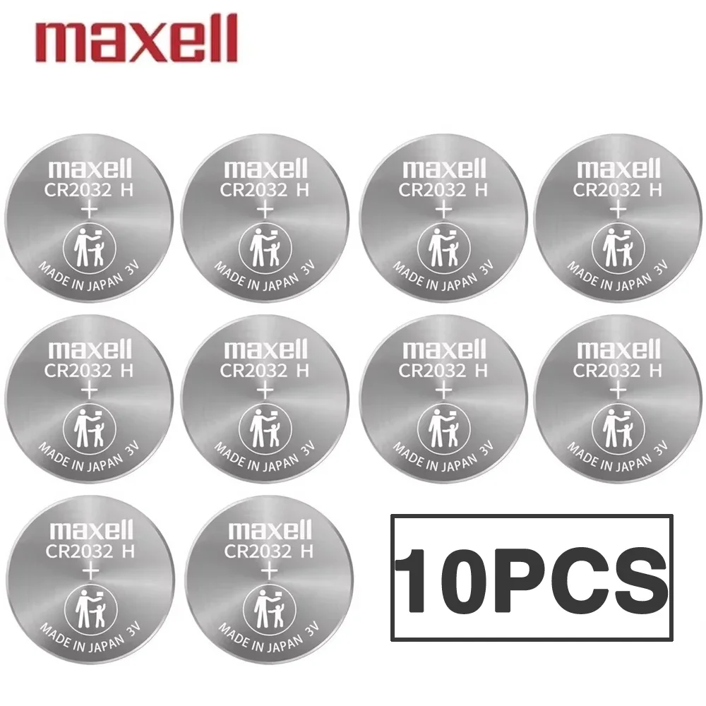 10PCS Original-MAXEL L CR2032H 240mAh 3V Button Battery for Computer Motherboard Battery Replaces CR2032 LIR2032 ML2032