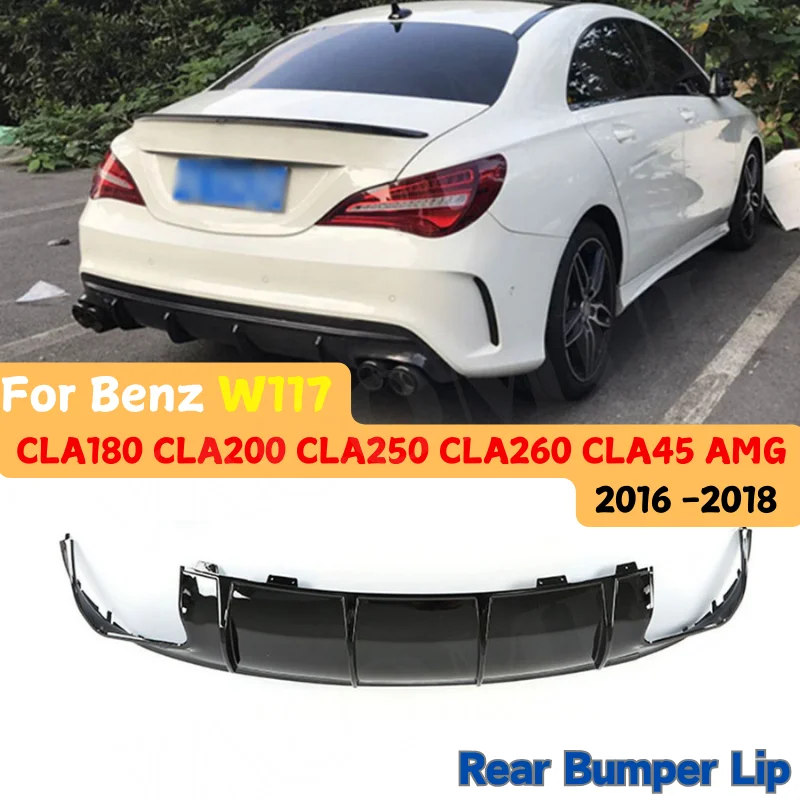 

VACOMUL Carbon Fiber Rear Lip Diffuser Spoiler For Mercedes Benz W117 CLA180 CLA200 CLA250 CLA260 CLA45 AMG 2016 -2018 PP FRP