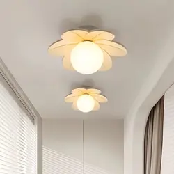 Corridor Light Warm Pink Flower Ceiling Lamps Modern Minimalist Cloakroom Ceiling Lights For Balcony Entrance Aisle Stair Decor