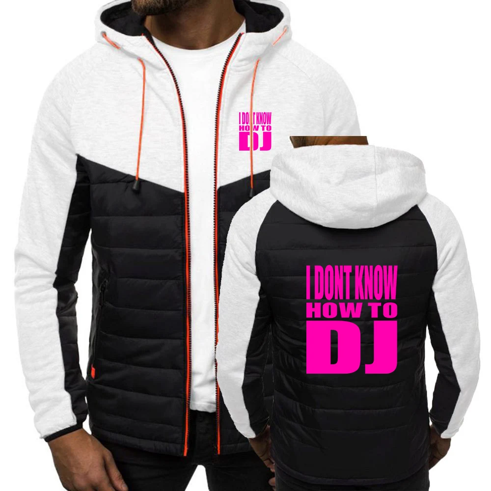 Rock Punk I DONT KNOW HOW TO DJ Logo New Men's Lightweight Cotton Jacket for Autumn and Winter Hoodies