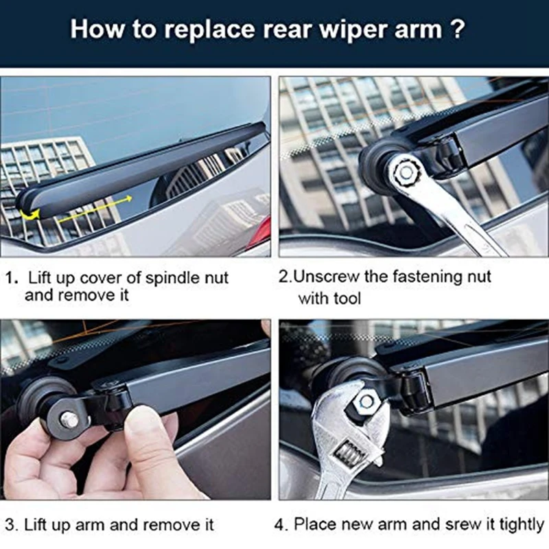 AU04 -Rear Windshield Wiper Arm With Blade 988152P000 For Kia Sorento 2010-2015 For Kia Soul 2006-2016 Rear Wiper Blade Arm