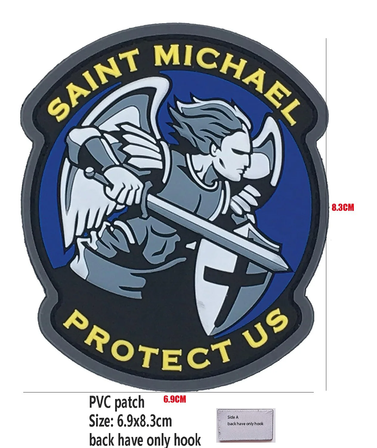 Laser-cut IR Reflective Archangel Saint Michael Armband Embroidered Magic Backpack Appliqued Backpack Patches for Clothing