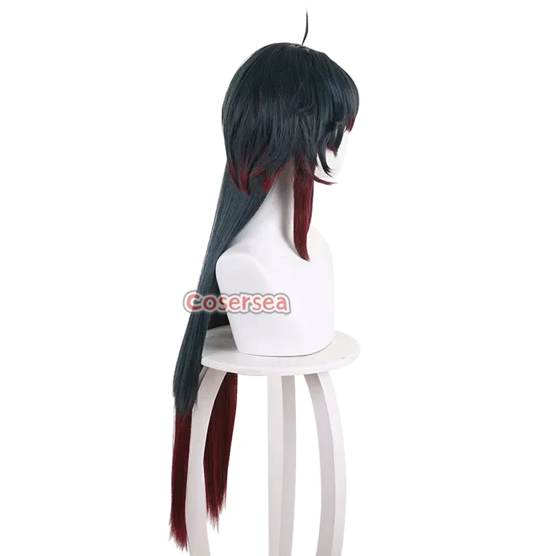 Cosersea Blade Cosplay Wigs Honkai: Star Rail Blade 82cm Long Blue Gradient Red Men Wig With Cap Synthetic Hair Heat Resistant