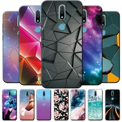 For Nokia 2.4 Case Nokia 2.4 Shockproof Phone Cases For Nokia 2.4 Marble Black Silicone Back Cover For Nokia 2.4 TPU Bumper Etui