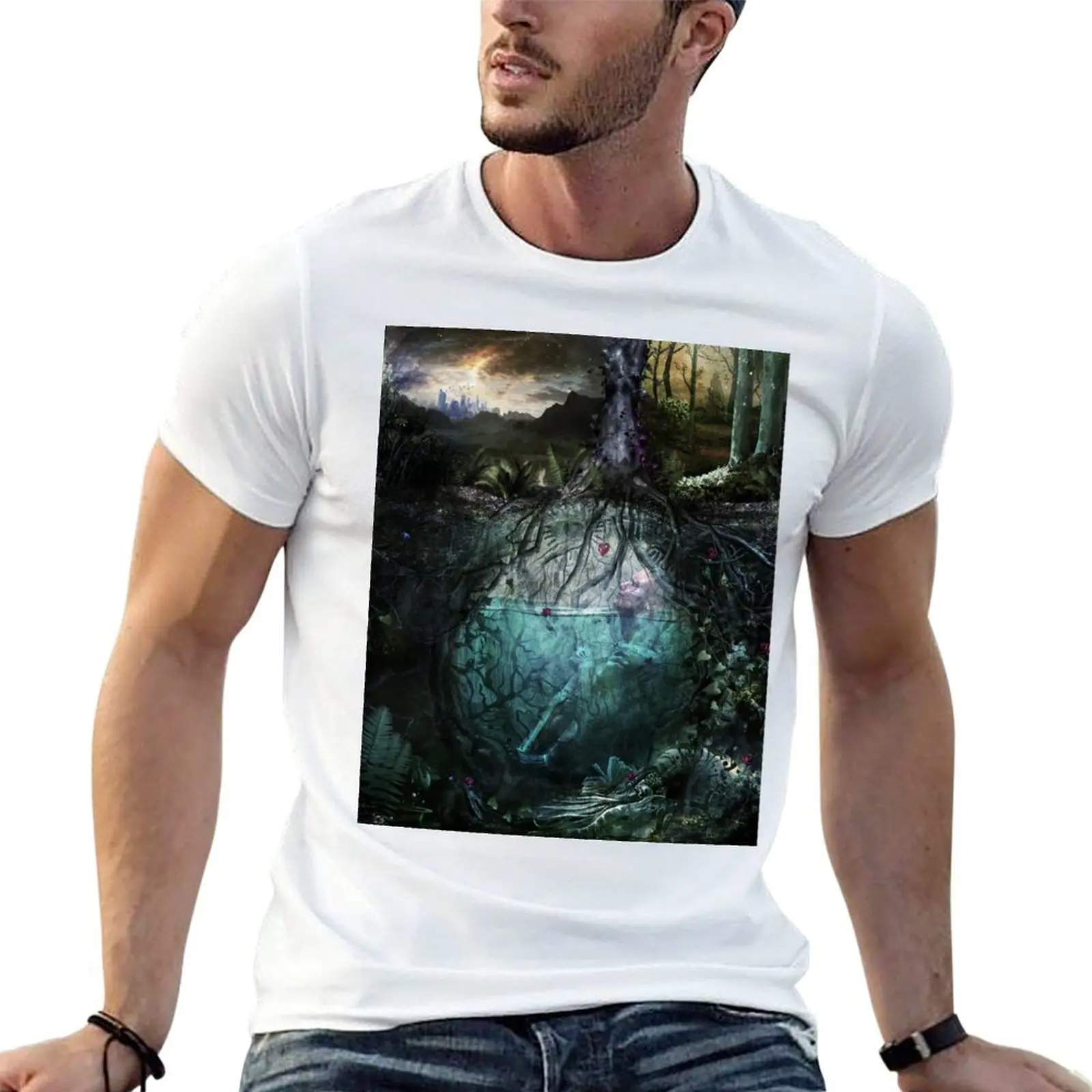 T-shirt Alive Inside, classique, basique, décontracté