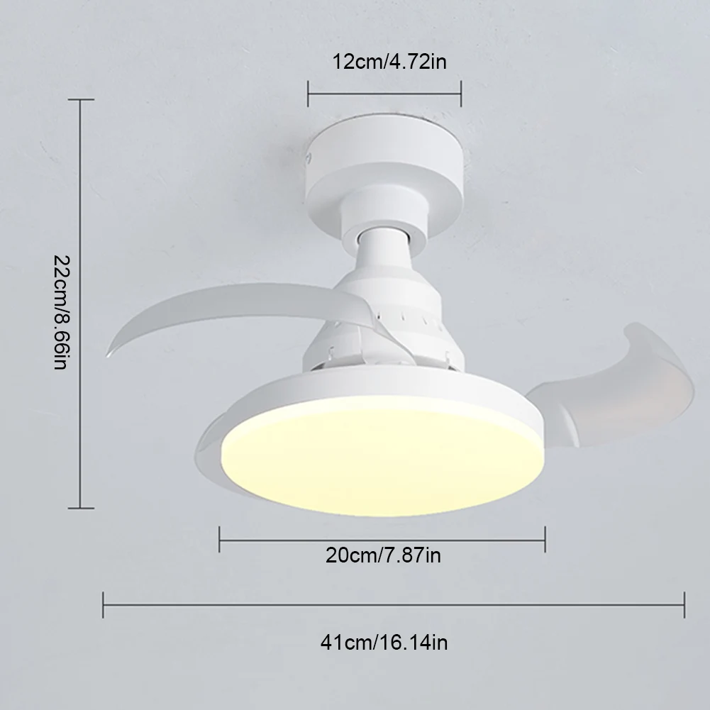 Kipas Gantung Portabel dengan Lampu LED, Remote Control, Kipas Peredup, Kipas Langit-langit Listrik Senyap untuk Ruang Makan, Kamar Tidur, Ruang Tamu