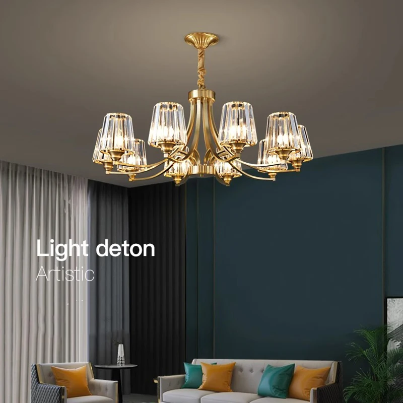 home decorationPendant lights, luxury crystal living room chandelier, dining room Pendant lamp, ceiling light, indoor lighting