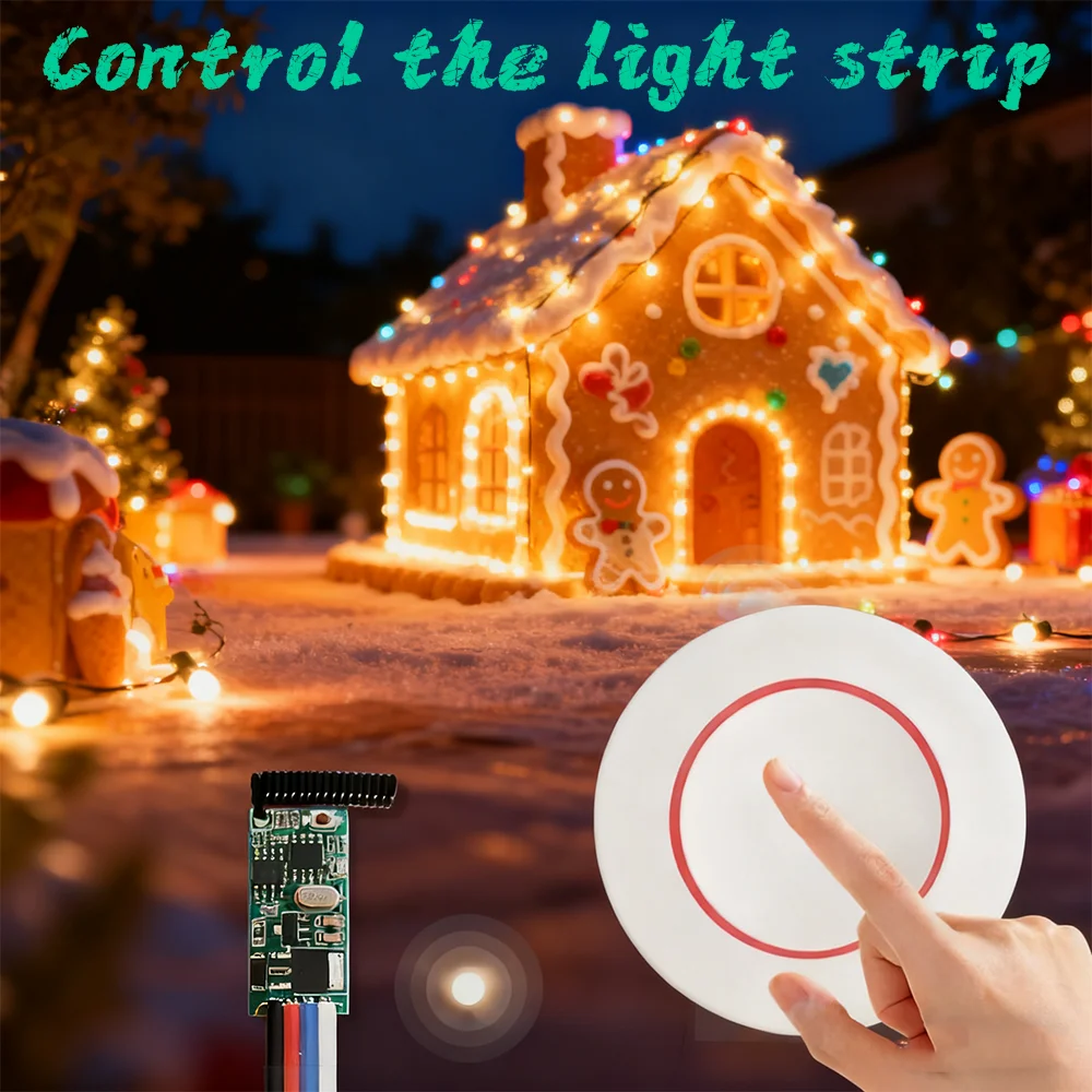 

Receptor repetidor inalámbrico miniatura 433MHz - dc 3.6v, 5V, 9V, 12V, 24V - receptor miniatura - para LED