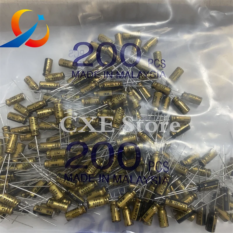 100pcs NICHICON FW Series 50V4.7UF Volume 5X11MM Electrolytic Capacitors HIFI Audio Capacitor UFW1H4R7MDD1TA NEW