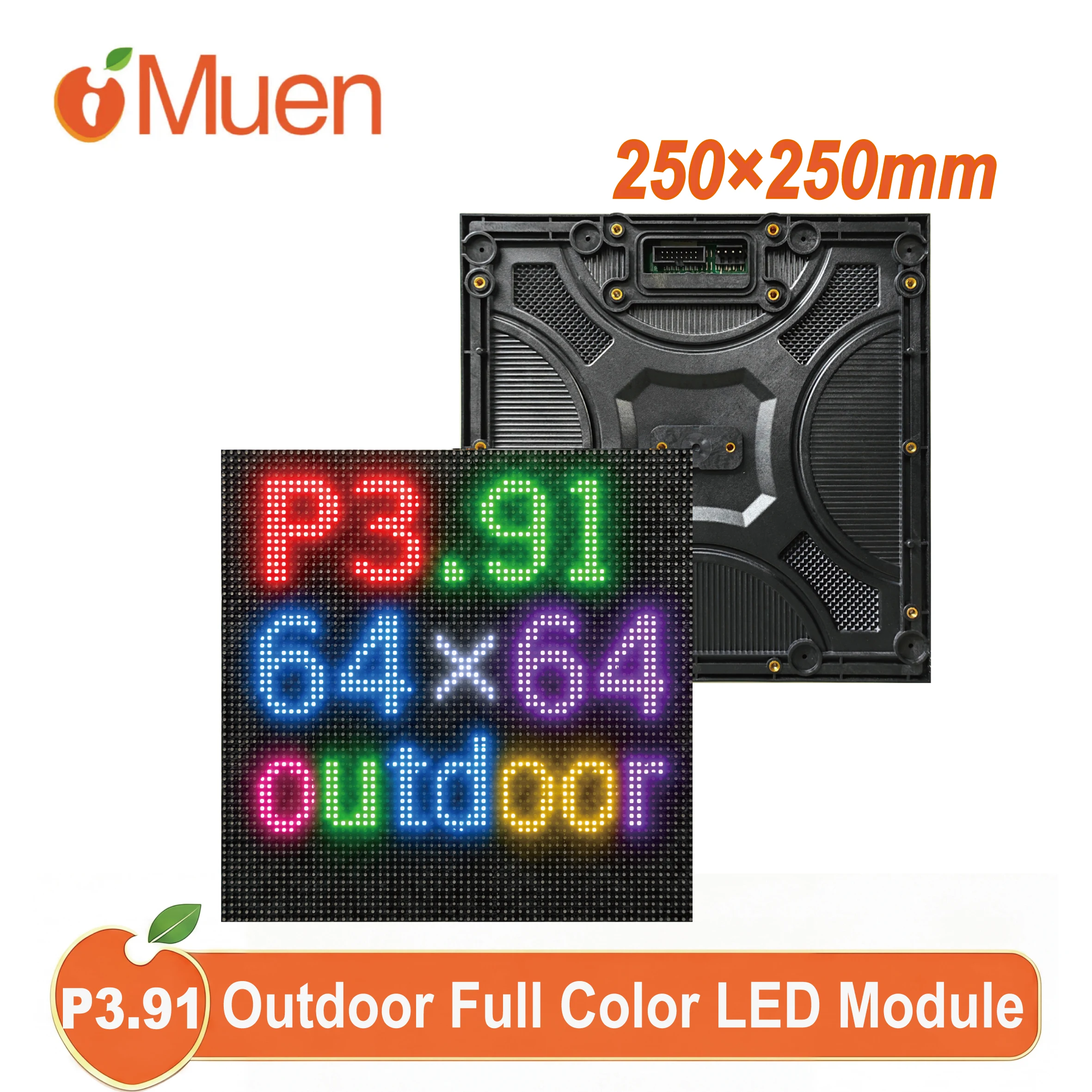 P3.91 LED Screen Panel Module 250*250mm 64×64 Pixels 1/16 Scan Outdoor Stage Event SMD Full Color P3.91 LED Display Panel Module
