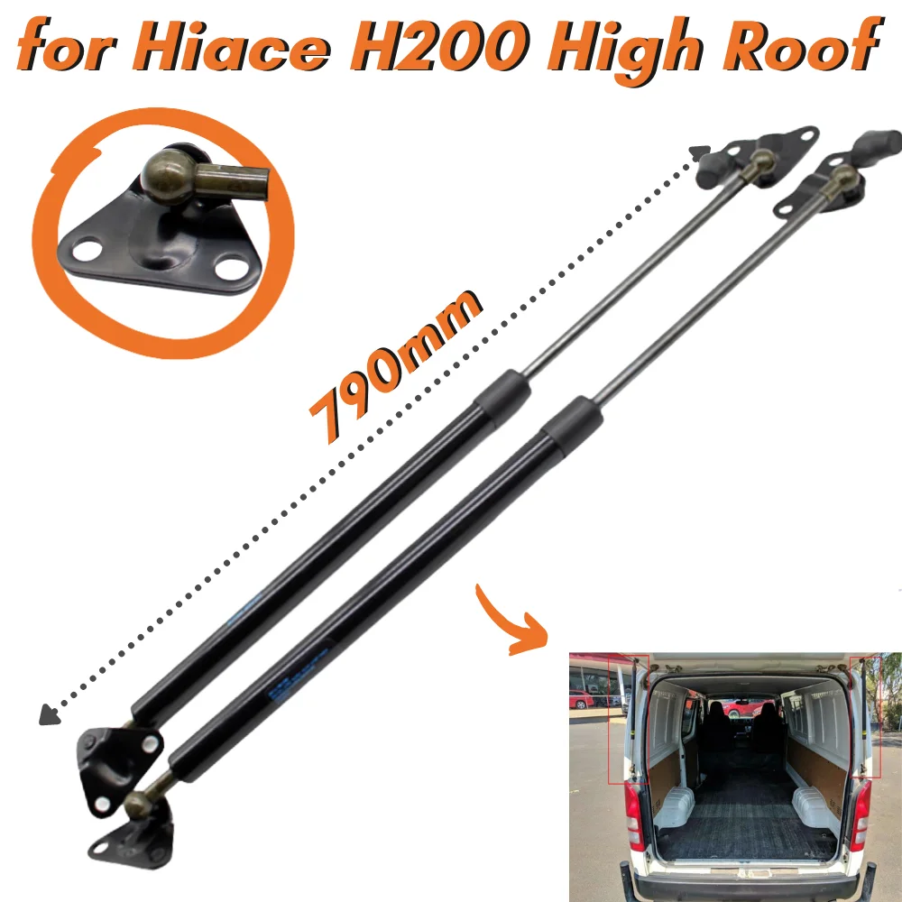 

Qty(2) Trunk Struts for Toyota Hiace H200 Wide body High Roof Van 2008-2019 79cm Rear Tailgate Gas Springs Shocks Lift Supports