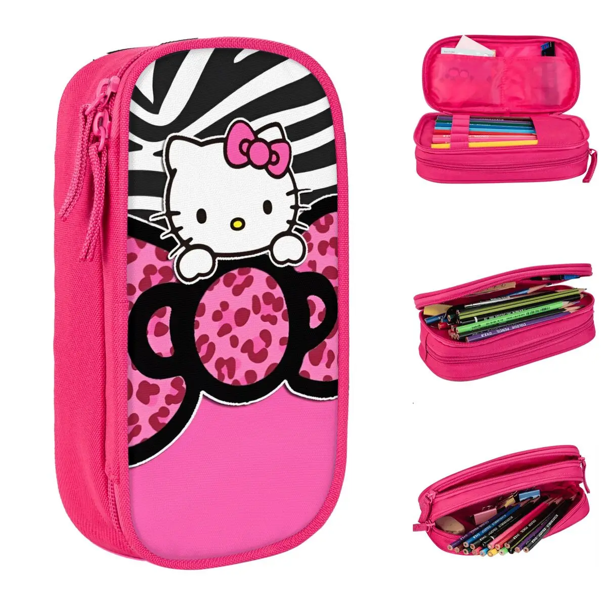 

Creative Hello Kitty Cartoon Pencil Case Pencil Box Pen for Student Big Capacity Bag School Supplies Cosmetic Stationery