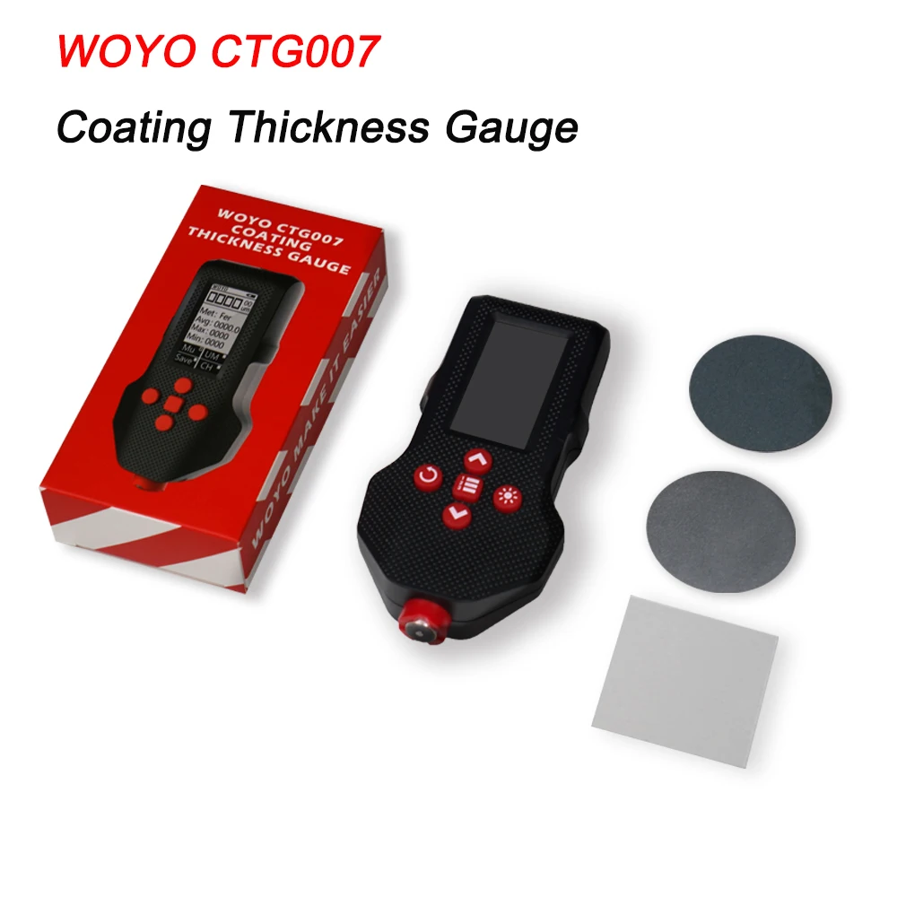 WOYO CTG007 Coating Thickness Gauge For Non-destructive Fast Accurate Coating Thickness Measurement Handheld Professional Gauge