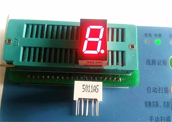 10pcs 1-digit LED Digital Tube 0.5 Inch Red Highlight 5011BS Common Anode/5011AS Common Cathode  Display Light