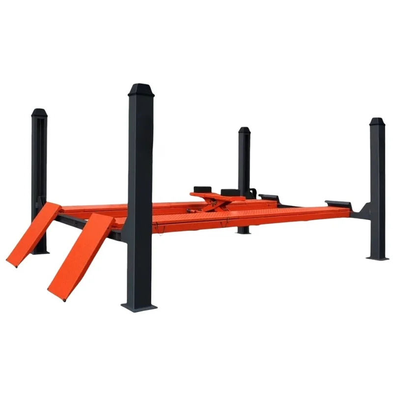 PrimeSelect Factory Price 00 Kg Electric Hydraulic Four Post Car Lift For Wheel Alignment On Sale