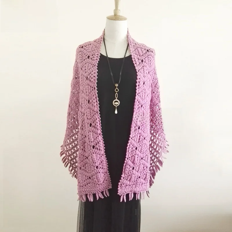 

Hanrted Purple Vine Flower Wool Yarn awl Rectangle DIY Material Kit including Crochet Hook for Adults from Sichuan China