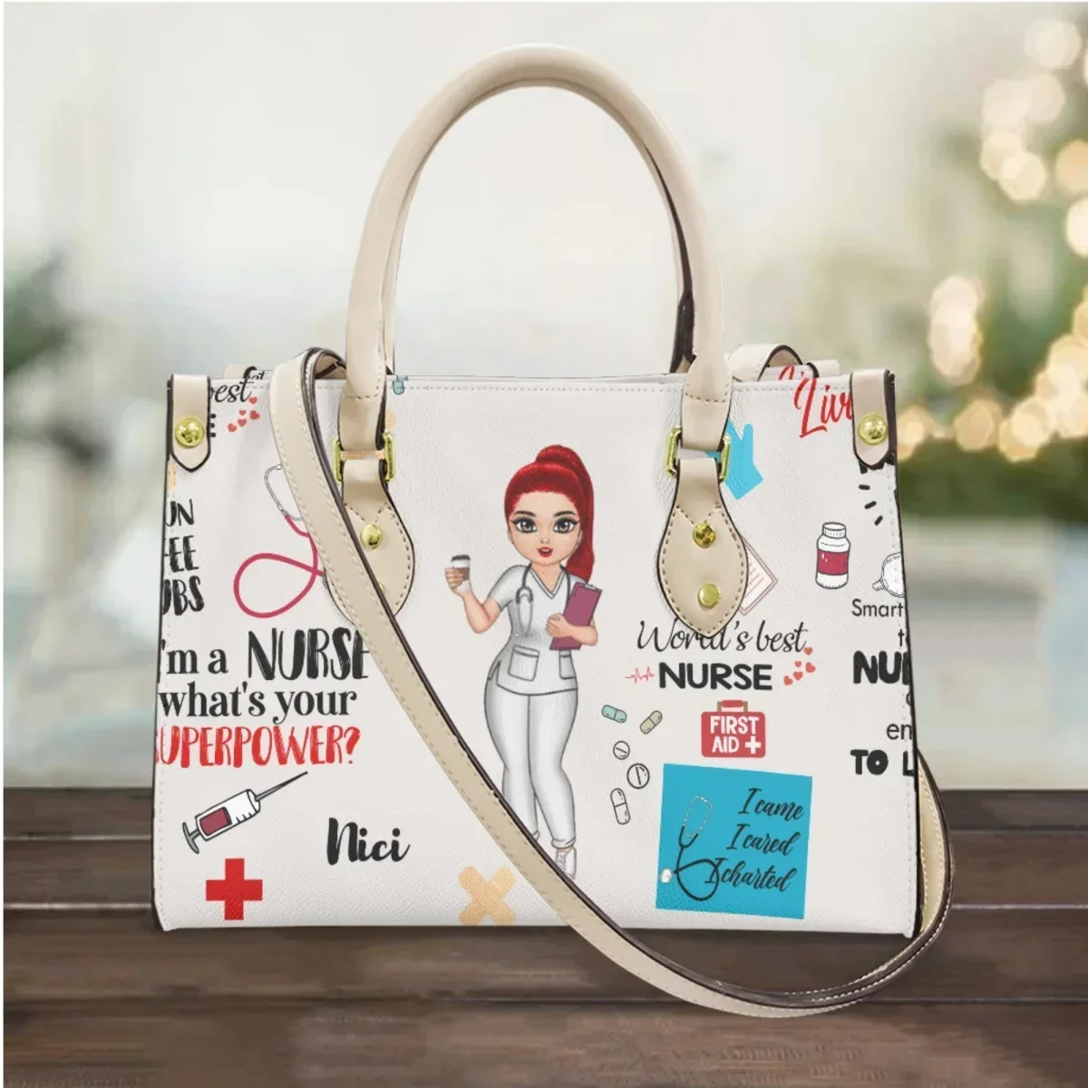 

Women Handbags Nursing Leather Bags Cartoon Nurse Luxury Hand Bag for Ladies Crossbody Bags Female Casual Tote Shoulder Bag 2024