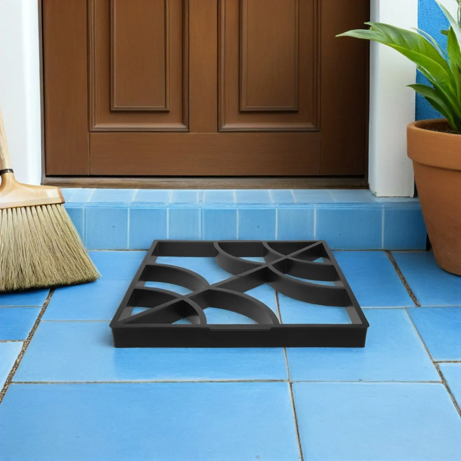 

Concrete Mold Cement Pathway Brick Reusable Plastic Mold 15.72x15.72x1.57in Patio Lawn Garden Paving Stone Molds for Walkways
