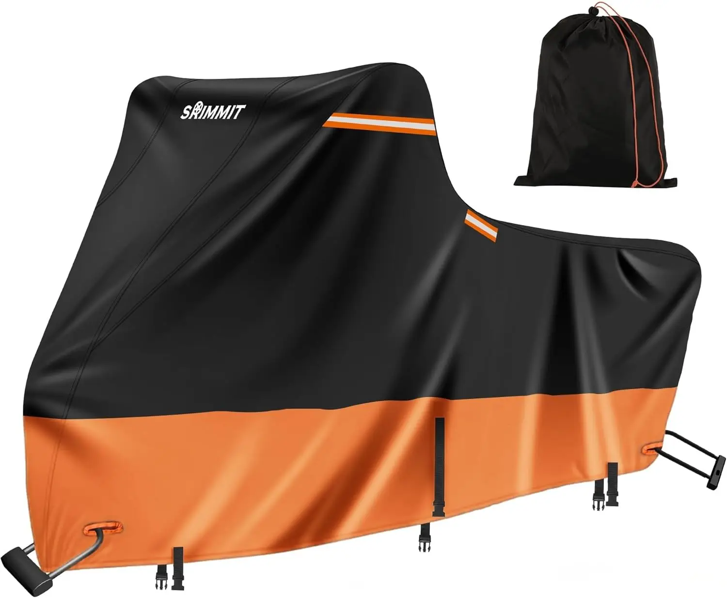 

Водонепроницаемый чехол для мотоцикла со светоотражающими полосами, вентиляционными отверстиями и универсальной посадкой для хранения на открытом воздухе