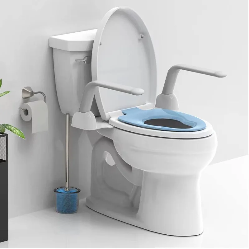 HYS toilet handrail is suitable for seniors, elderly people can safely stand up when using the restroom, grab armrest