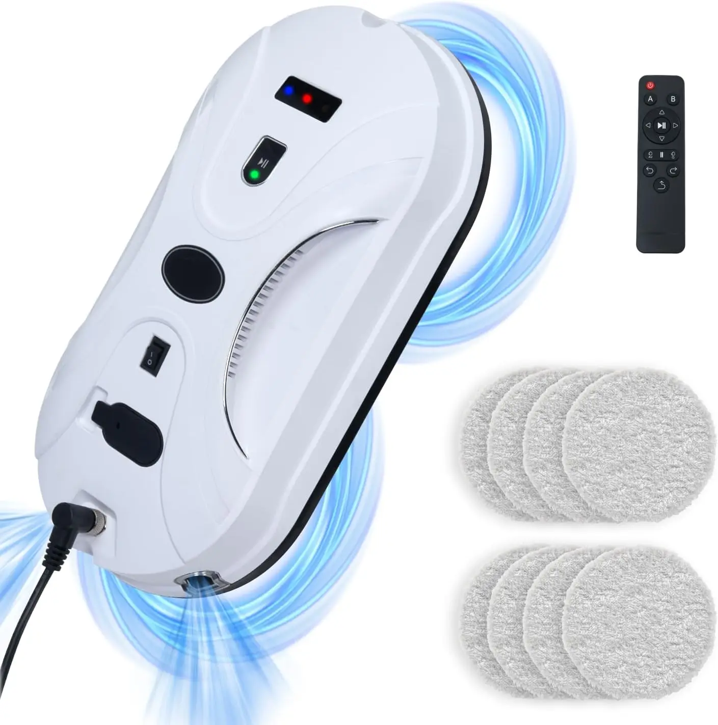 Robot aspirateur électrique 3000Pa, nettoyeur de vitres avec télécommande pour la maison, nouveauté