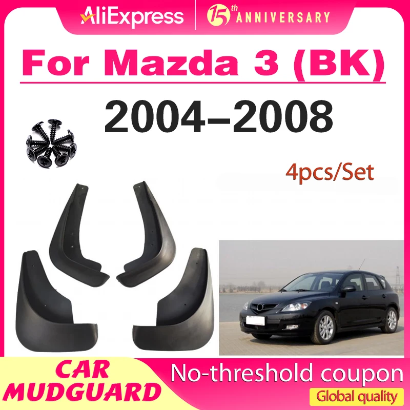 

For Mazda 3 (BK) Hatchback M3 2004-2008 2005 2006 2007 Car Front Rear for Fender Splash Guards Mudflaps Mudguards Mud Flaps