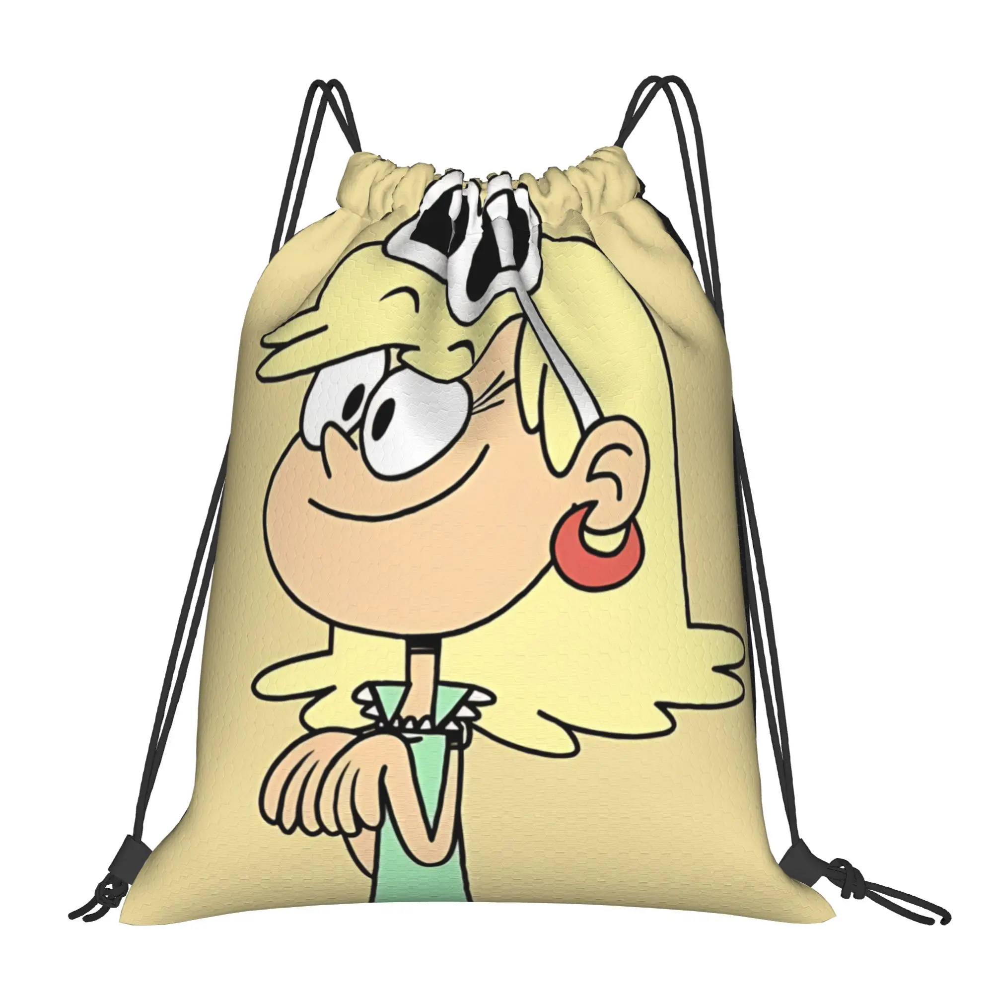The loud house classic cartoon  Portable Hiking Riding Gym Drawstring Storage Sporty Backpacks