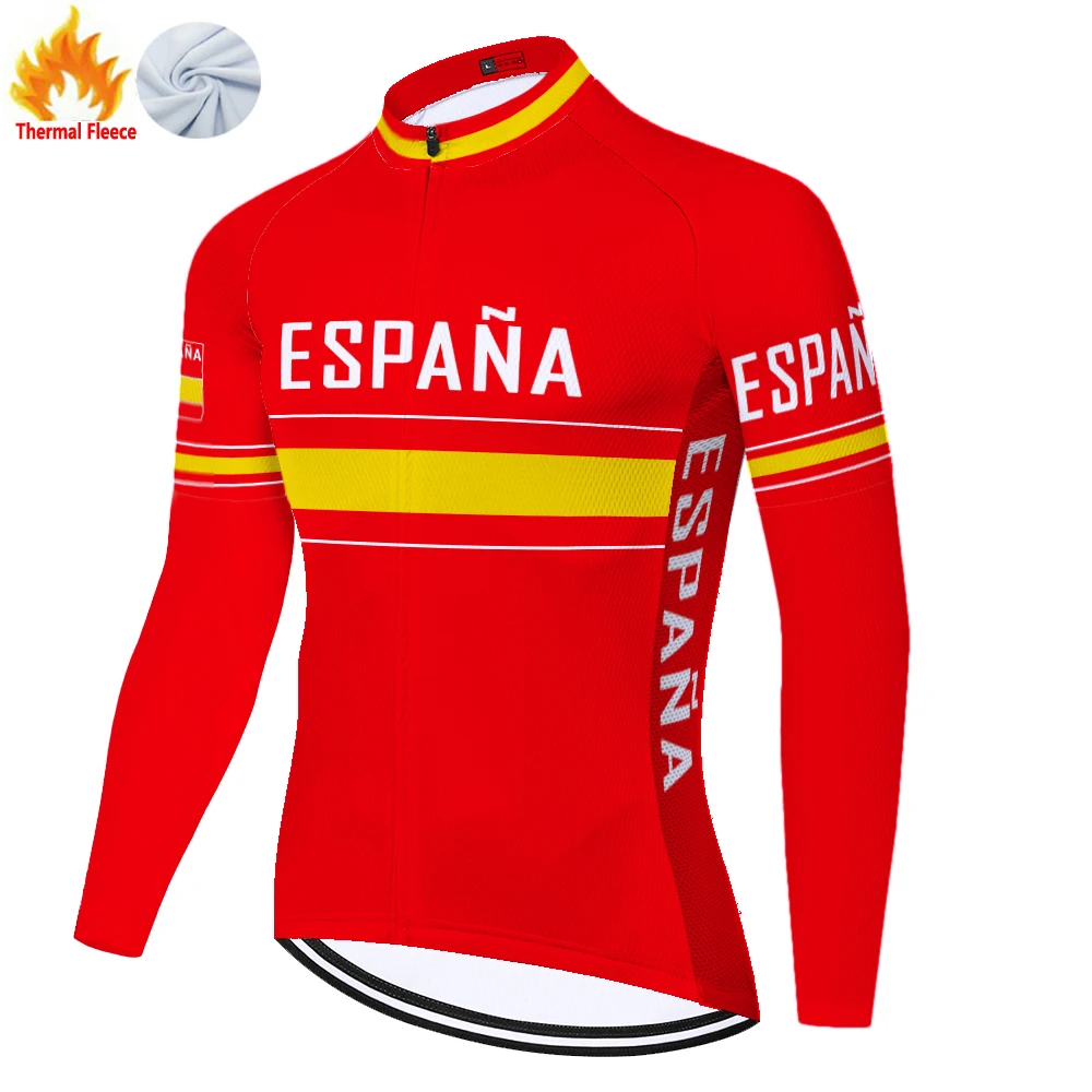 2025 اسبانيا الشتاء الحراري الصوف مايوه Cyclisme أوم Fietskleding هيرين مايوه Ciclismo Camisa Ciclismo Masculina