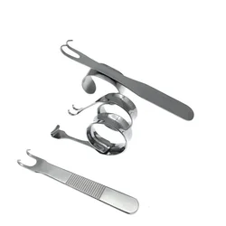 Ring pull hook eyelid pull hook stainless steel eye bag pull hook Small Plastic surgery instrument .