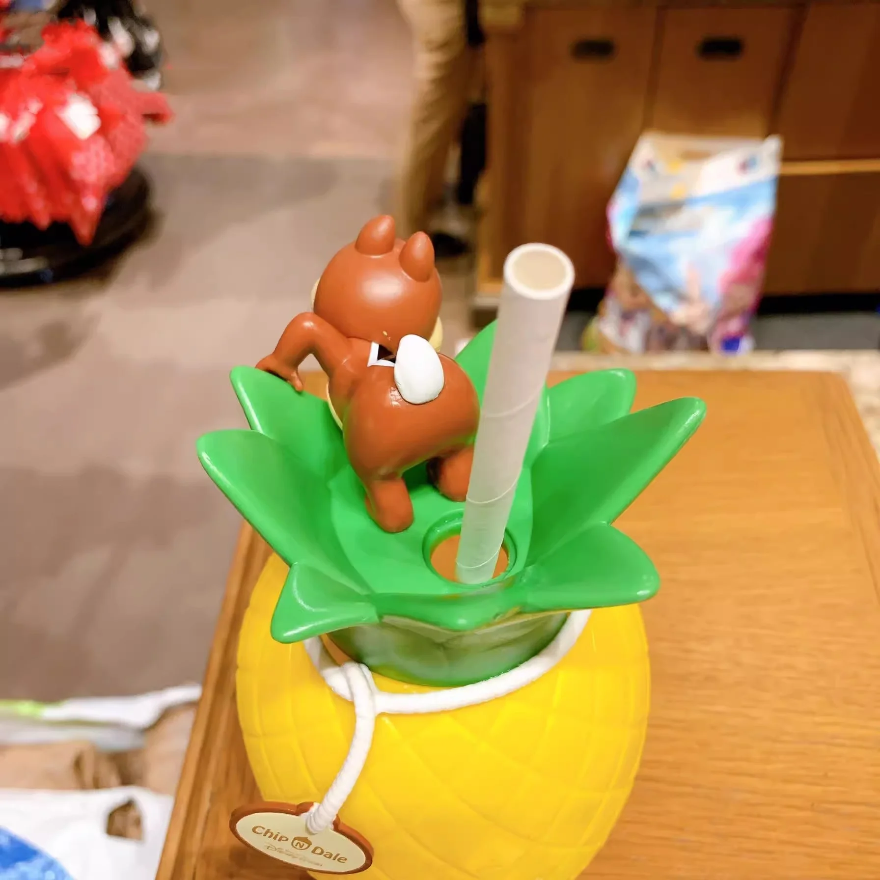 Shanghai Disneyland Chip 'n' Dale 3D Cartoon Lovely Straw Cold Drink Cup/Water Bottle Children's Gift Souvenir view 6